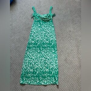 BCBGMAXAZRIA Green and White Dress